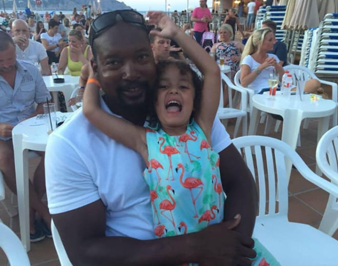 Mel McCants is enjoying life overseas with his young daughter.